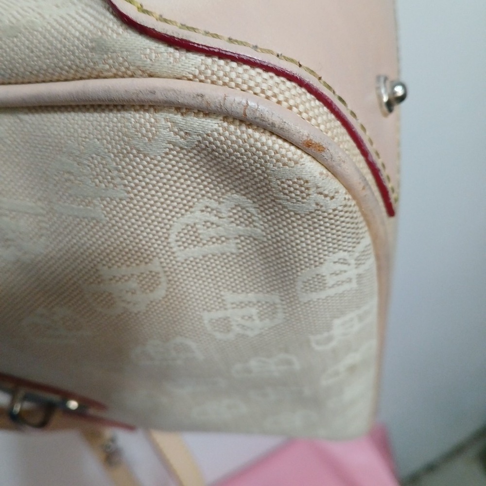 Dooney & Bourke Classic Ivory Satchel Push Lock Detachable Strap Vintage Y2K - Picture 16 of 16